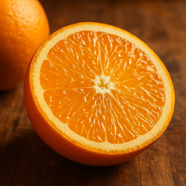 Eine aufgeschnittene Orange